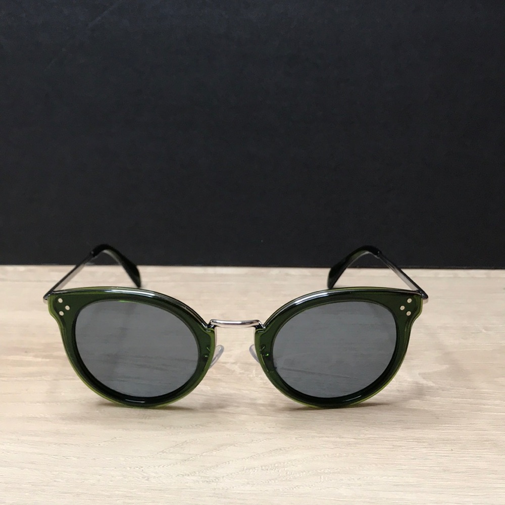 CELINE CL40011U 98V GREEN SHINNY SILVER SUNGLASSES MADE IN ITALY